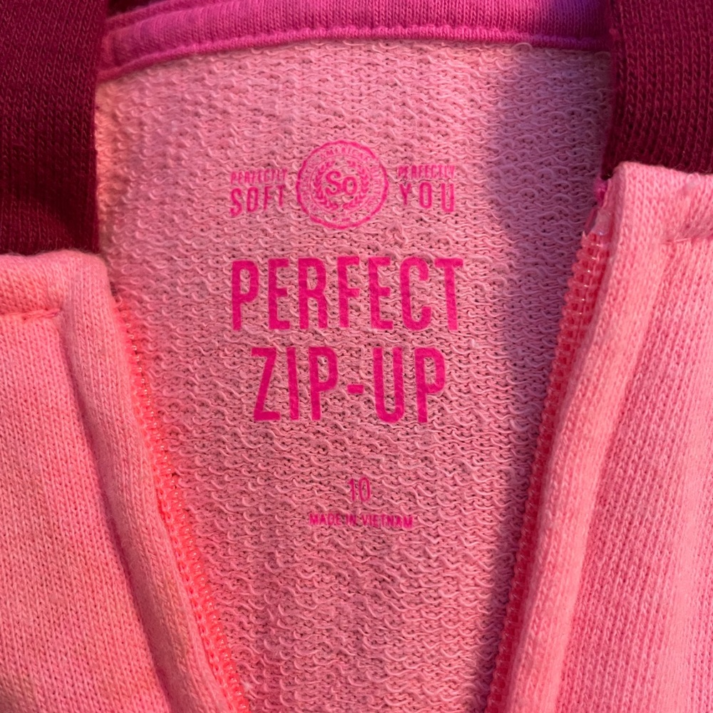 Girls perfect zip up long sleeve